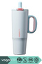 1200ml Mug Series Matte Body Non-Slip Base With/Without Straw Use Large Handle Sus316L Stainless Steel Thermos 6 Hours Hot/Cold