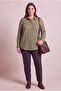 Tensel Plus Size Shirt Khaki - 3