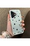 حافظة حماية متوافقة مع هاتف iPhone 16 Plus، ذات خطوط جانبية ونمط نجمة سوداء، مصنوعة من الأكريليك الصلب وحافة من السيليكون - 2