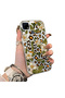 Realme C15/C25/C25S Compatible Aesthetic Floral-Leopard Pattern Case Acrylic Hard Back Silicone Edge