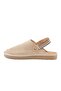 Suede Women's Sabo Slippers 215571 Beige - 6