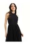 Rochie midi, neagră - S - 3