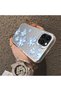 iPhone 15 Pro Max Compatible Acrylic Hard Back Panel Silicone Edged Blue Flower Printed Phone Case - 5