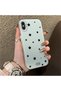 iPhone X/Xs Compatible Edge Striped Black Star Pattern Protective Case Acrylic Hard Back Silicon Edge - 2