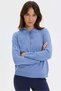Women's Polo Collar Diamond Lace-Up Knitwear Sweater Blue - 4