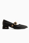 Jacklin Black Strappy Short Heeled Women's Shoes - 3