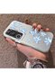 Vivo Y29 5g(V2420) Compatible Acrylic Hard Back Panel with Silicone Edges Blue Flower Printed Phone Case - 3