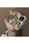iPhone 11 Compatible Aesthetic Floral-Leopard Pattern Case Acrylic Hard Back Silicone Edge - 5