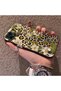 Realme C21 Compatible Aesthetic Floral-Leopard Pattern Case Acrylic Hard Back Silicone Edge - 3