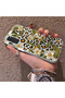 Samsung Galaxy S20 Fe 4G/5G Compatible Aesthetic Flower-Leopard Pattern Case Acrylic Hard Back Silicon Edge - 3