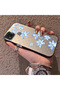 Xiaomi Redmi 9C/10A Compatible Acrylic Hard Back Panel with Silicone Edges Blue Flower Printed Phone Case - 3