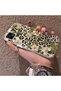 Realme C21 Compatible Aesthetic Floral-Leopard Pattern Case Acrylic Hard Back Silicone Edge - 3