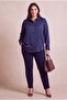 Tensel Plus Size Shirt Navy Blue - 4