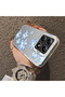 Xiaomi Mi 14t Compatible Acrylic Hard Back Panel Silicone Edged Blue Flower Printed Phone Case - 4