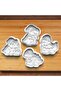 Cute Dinosaurs New Year 2027 Set Cookie and Candy Dough Mold