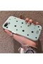 iPhone 7/8/Se 2020 2022 Compatible Edge Striped Black Star Pattern Protective Case Acrylic Hard Back Silicon Edge - 4