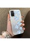 Xiaomi Poco M5S Compatible Acrylic Hard Back Panel with Silicone Edges Blue Flower Printed Phone Case - 2