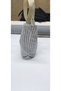 Small Handbag with Gray Stripes and Snap Closure - 2