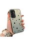 Samsung Galaxy A16 4G/5G Compatible Edge Striped Black Star Pattern Protective Case Acrylic Hard Back Silicone Edge