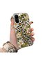 Realme C67 4g Compatible Aesthetic Floral-Leopard Pattern Case Acrylic Hard Back Silicone Edge