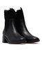 Women's genuine leather heeled everyday boots 25k k6130032 z black - 5