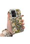 Xiaomi Poco X7 Pro Compatible Aesthetic Floral-Leopard Pattern Case Acrylic Hard Back Silicone Edge