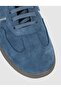 Santano 100% Genuine Leather Blue Suede Lace-Up Women's Sneaker - 6