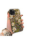 iPhone 11 Pro Compatible Aesthetic Floral-Leopard Pattern Case Acrylic Hard Back Silicone Edge