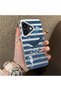 iPhone 16 Compatible Sea Creatures Whale Horse Seahorse Patterned Case Acrylic Back Cover Silicone Edge - 2