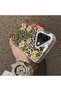 iPhone 16 Compatible Aesthetic Floral-Leopard Pattern Case Acrylic Hard Back Silicone Edge - 4
