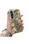 Tecno Camon 40(Cm5) Compatible Aesthetic Floral-Leopard Pattern Case Acrylic Hard Back Silicone Edge