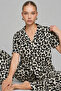 Women's Short Sleeve Comfort Leopard Pajama Set 4737 - 2