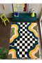 Eta Geometric Waves Patterned Woven Base Decorative Carpet Eta4212 - 3