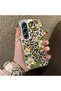Tecno Camon 40(Cm5) Compatible Aesthetic Floral-Leopard Pattern Case Acrylic Hard Back Silicone Edge - 2