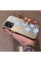 Xiaomi Redmi Note 12 5g Compatible Acrylic Hard Back Panel with Silicone Edges Blue Flower Print Phone Case - 3