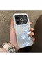 Blue Flower Printed Phone Case for Tecno Pova 6/Pova 6 Pro 5g Compatible Acrylic Hard Back Panel with Silicone Edges - 2