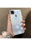 Xiaomi Redmi 9C/10A Compatible Acrylic Hard Back Panel with Silicone Edges Blue Flower Printed Phone Case - 2