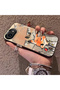 iPhone 16E Compatible Cartoon Fox Nick Patterned Case Acrylic Hard Back Silicone Edge - 3