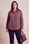 Tensel Plus Size Shirt Coffee