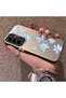 Samsung Galaxy A36/A56 Compatible Acrylic Hard Back Panel Silicone Edged Blue Flower Printed Phone Case - 3