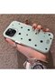 iPhone 13 Mini Compatible Edge Striped Black Star Pattern Protective Case Acrylic Hard Back Silicone Edge - 3