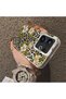 Vivo X200 Fe Compatible Aesthetic Floral-Leopard Pattern Case Acrylic Hard Back Silicone Edge - 4