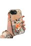 iPhone 16E Compatible Cartoon Fox Nick Patterned Case Acrylic Hard Back Silicone Edge