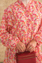Women's Watercolor Floral Patterned Dress Pink - 5