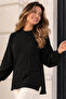 Patterned Knitwear Sweater K6059 Black - 3
