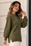 Patterned Knitwear Sweater K6059 Khaki