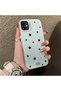 حافظة حماية متوافقة مع هاتف iPhone 12 Mini ذات حواف مخططة ونمط نجمة سوداء وحافة من السيليكون الصلب من الأكريليك - 2