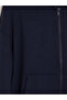 Nevavm Navy Blue Hooded Girl's Soft Touch Zippered Sweatshirt with a Difference - 3