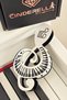 Pearlized Left Hand Key Acetate Hairpin with Piano Keyboard Design 11.5cm - Gift for Music Teacher Hair Clip