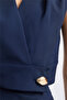 Stone Buttoned Double Breasted Cady Top - 4